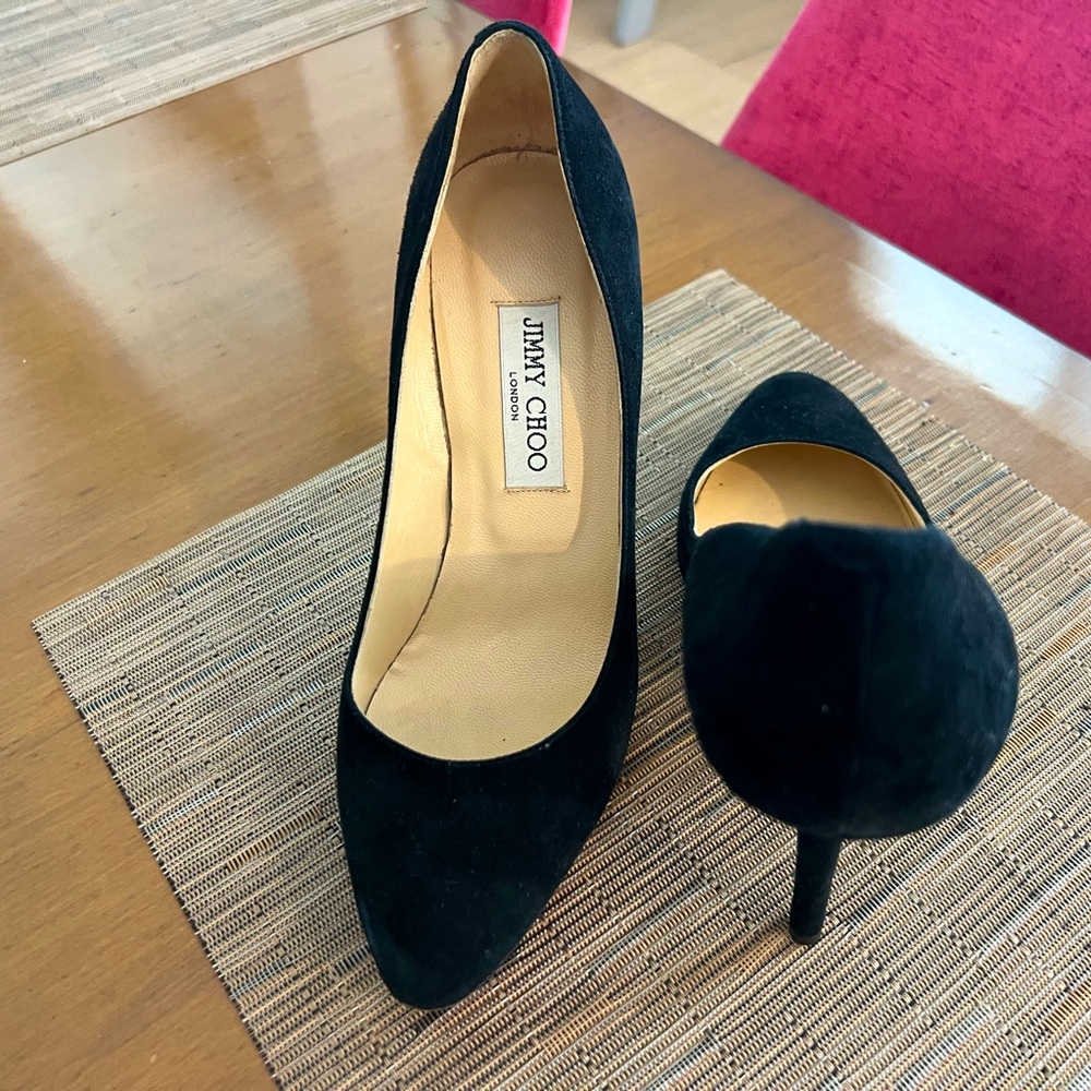 Jimmy Choo Black Suede Heels